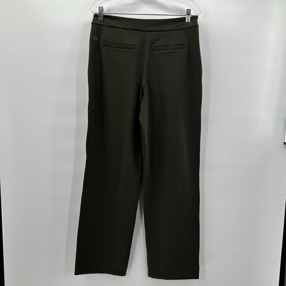 Lululemon Pants Womens Medium Green Straight Leg MidRise Pant Luxtreme Olive - Picture 3 of 13